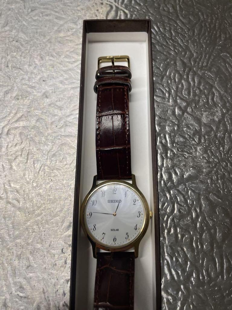 [USED] SEIKO Solar Watch Brown Leather