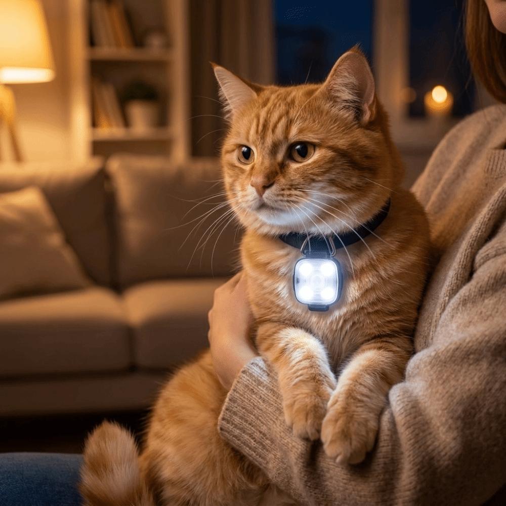 Waterproof LED Pet Collar Pendant USB Rechargeable Pet Safety Light Pet Walking