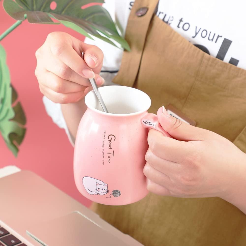 Ceramic Tea Cup Japanese Style Iced Yogurt Cup Drinkware Coffee Mug  Office