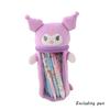 Cute Japanese Star Sailor Moon Plush Pen Holder Pencil Case For Girls' Stationery Storage, Transparent Gift Bag