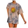 Women's Casual Loose Tie-Dye Print Comfortable Short-Sleeved T-Shirt Tops