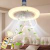 30W E27 Ceiling Fan with Light & Remote Control, Dimmable LED Fan Light Chandelier for Living Room Bedroom Kitchen, Home Office Lighting