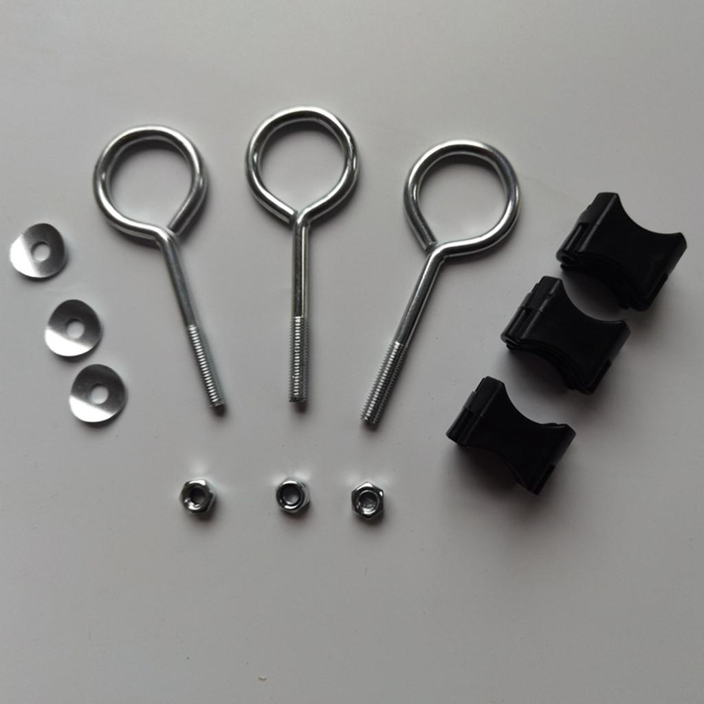 Praktyczne Śruby Wzmacniające Trampolinę ze Stali Ocynkowanej 12 Sztuk Przenośny Wytrzymały Sprzęt Kotwiący Łatwa Instalacja