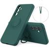 For Samsung Galaxy S25 FE Silicone Case with Strap Ring Kickstand Phone Cover