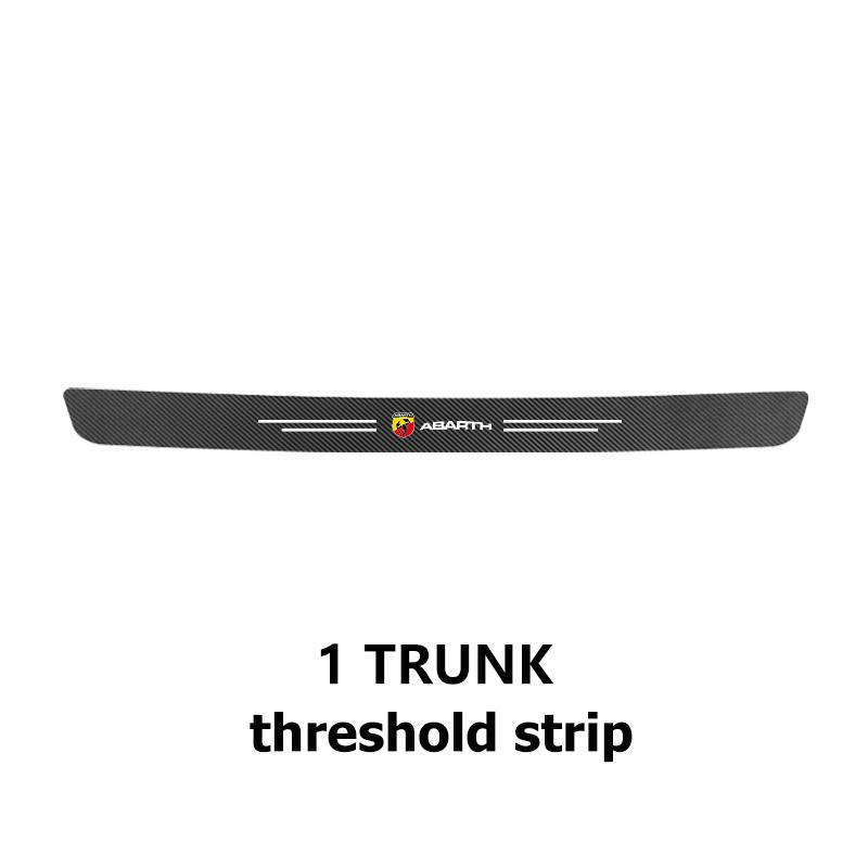 For Abarth Car Door Sill Scuff Plate Decor Carbon Fiber Stickers FIAT 500 Doblo Tipo FR Panda Argo Freemont Bravo Punto
