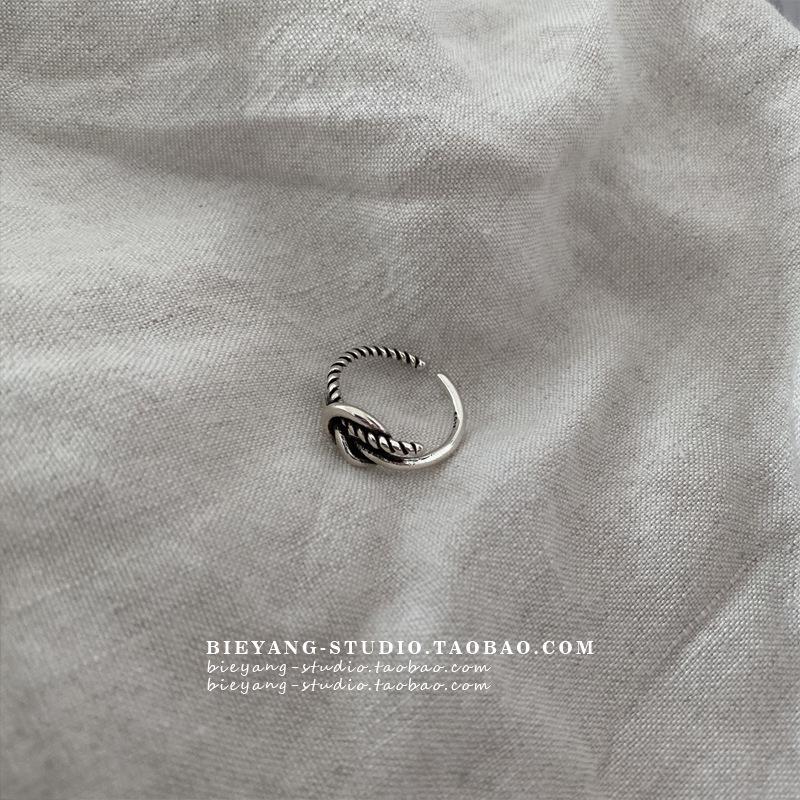 Korean Retro Knot Ring - Women s Trendy Rope Band for Hip Hop Style Adjustable Open Ring