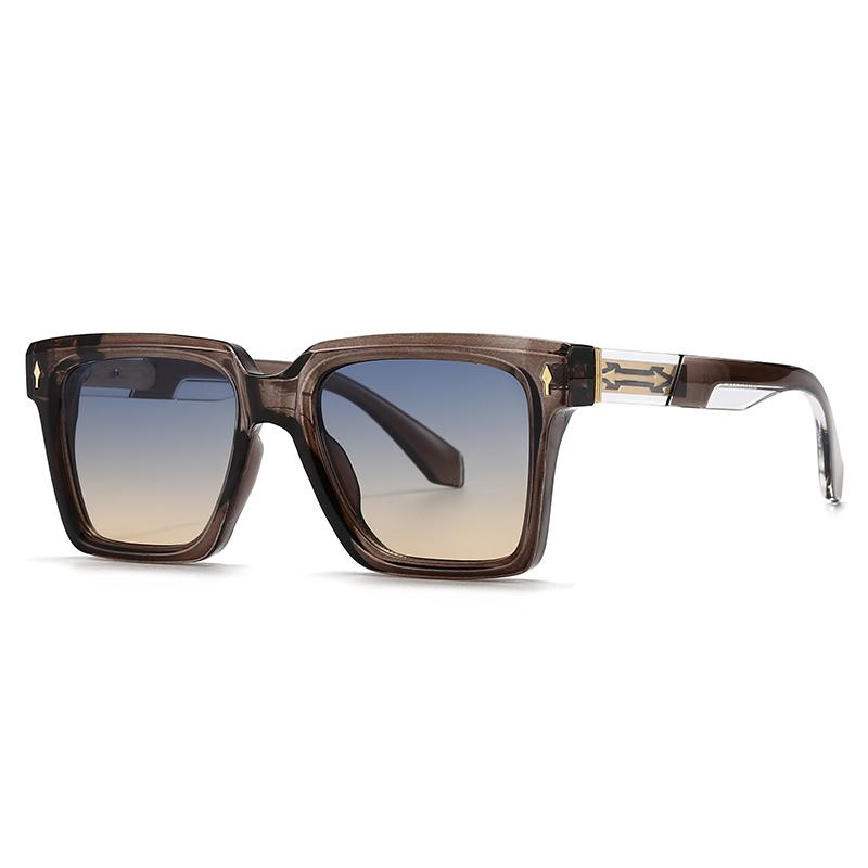 Nové evropské a americké pánské letecké brýle Retro čtvercové sluneční brýle Skladem 62010