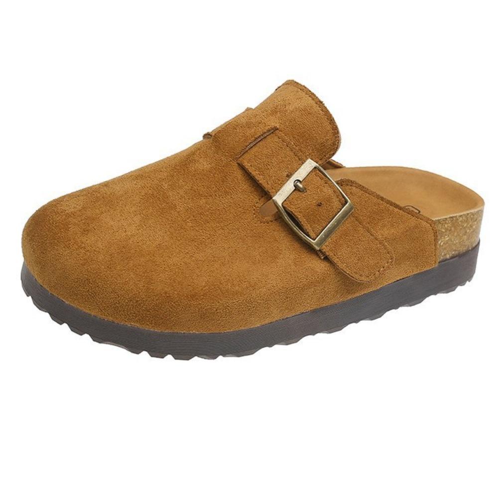Hot Sales 2026 New Women's Shoes Women's Toe Slippers Suede Leather Clogs Women's Sandals Retro Fashion Garden Clog Slide