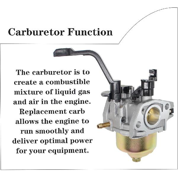 Huayi P19-1 Carburetor Compatible With Predator 4000 4375 Champion Honda Generac PowerHorse 3000W 3500W 4000W Generator Powered By 196Cc 208Cc 212Cc