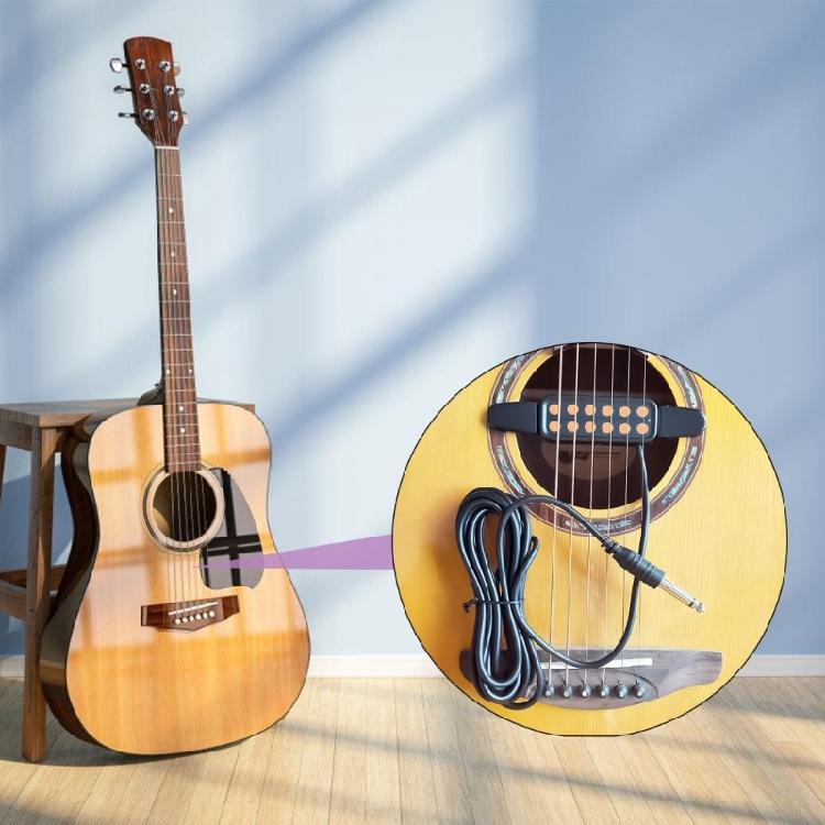 12 Sound Hole Magnetic Pickup Transducer Replacement Magnetic Transducer Guitar Sound Hole Pickup Guitar Accessories