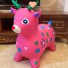 Children's Extra Large Inflatable Bouncy Horse Toy – Thick Stable Fawn Ride-On with Music and Cartoon Unicorn Design