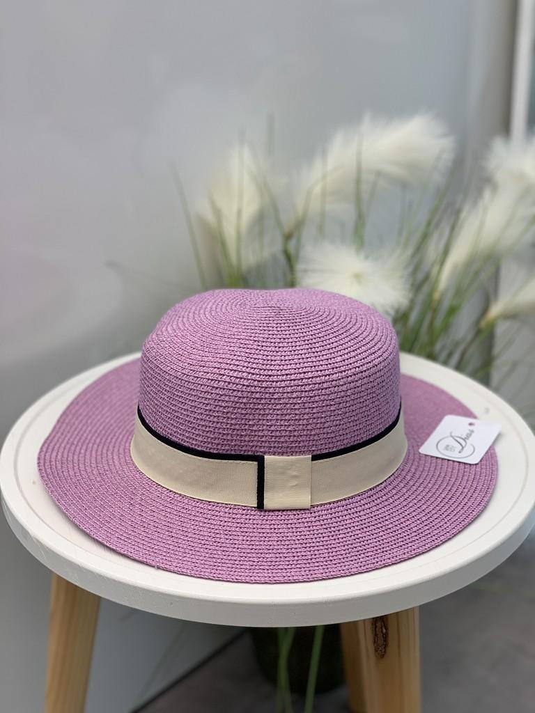 

Шляпа паперова лоза бантик бежевий