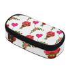 Pencil Bag Wear Resistant Polyester High Capacity Secure Zipper with Mesh Pocket Removable Divider and Pen Slots for Boys Girls