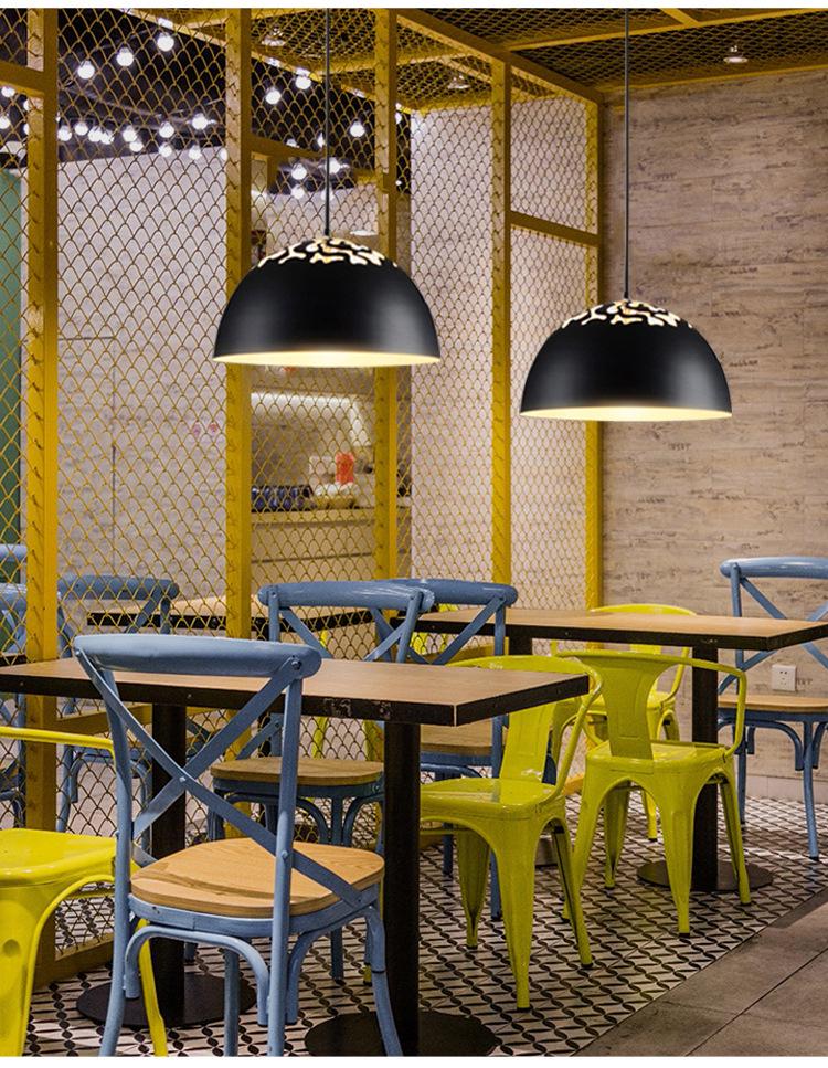 Retro Industrial Wrought Iron Pendant Lamp - Minimalist Style for Bars, Hotels, and Restaurants