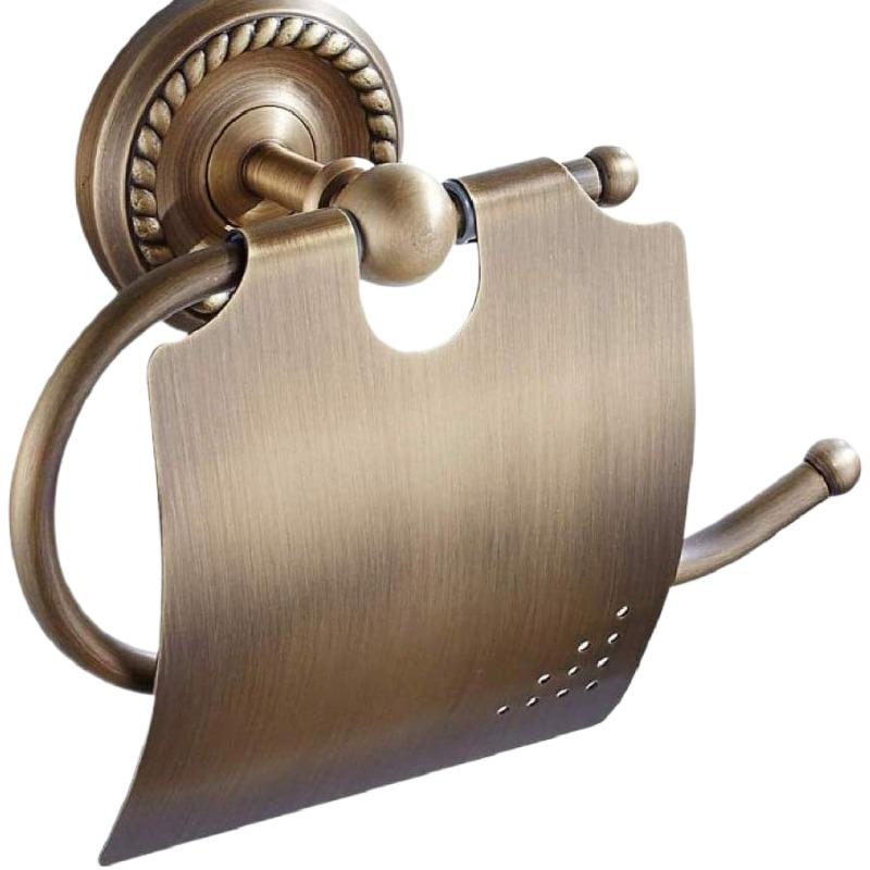 Retro Wall Mounted Toilet Paper Holder Home Bathroom Accessories Brass Roll Tissue Box Bathroom Tissue Holder Wholesale