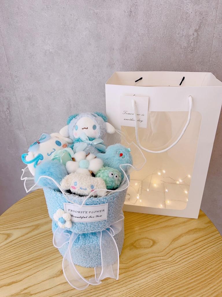 Star Cartoon Kirby Plush Toys Figure Flower Bouquet Creative Child Women Gift