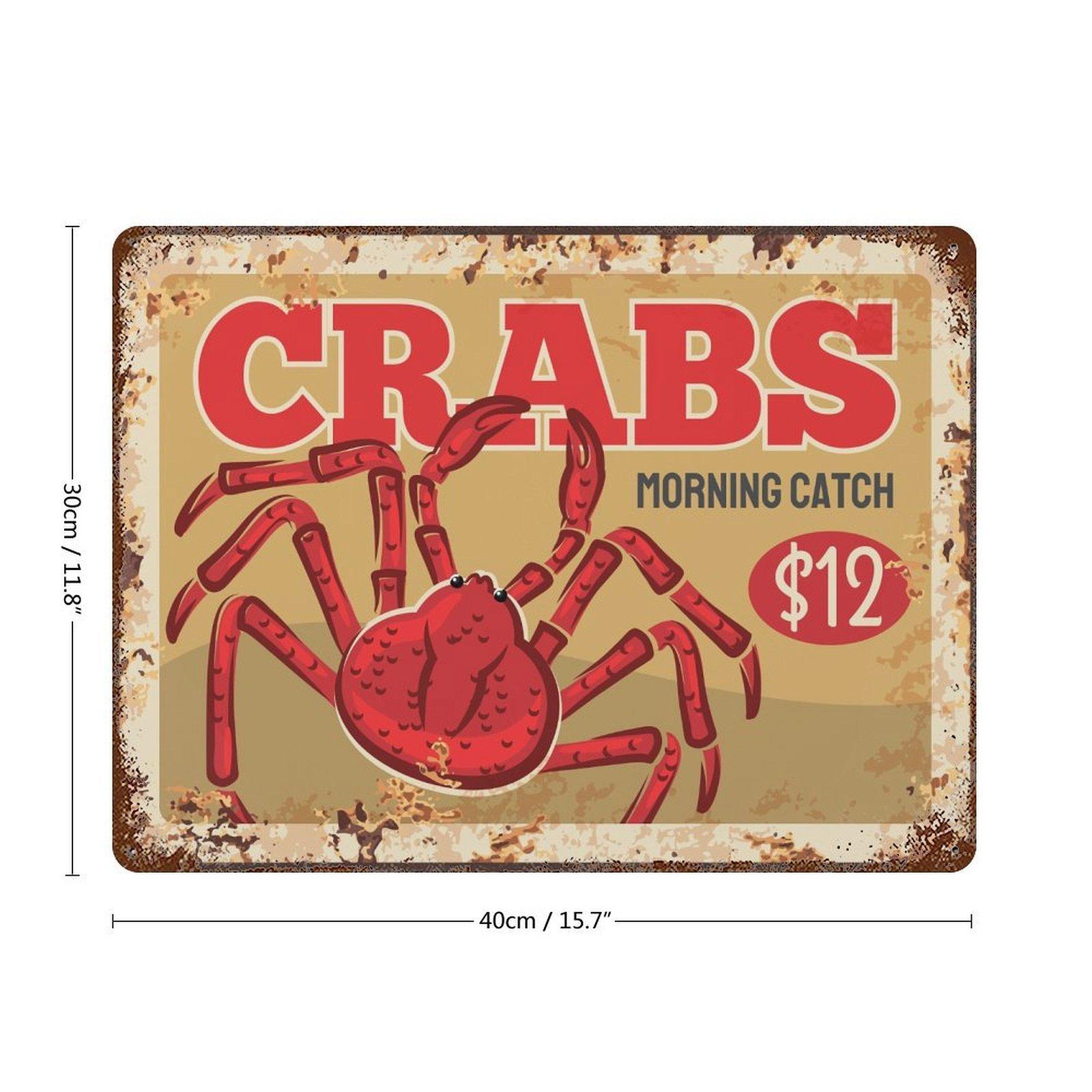 

1-Pack metal plaque wall decor, 20×30cm and 30×40cm, rusty distressed retro design for cafe, garage or dining room 30*40CM