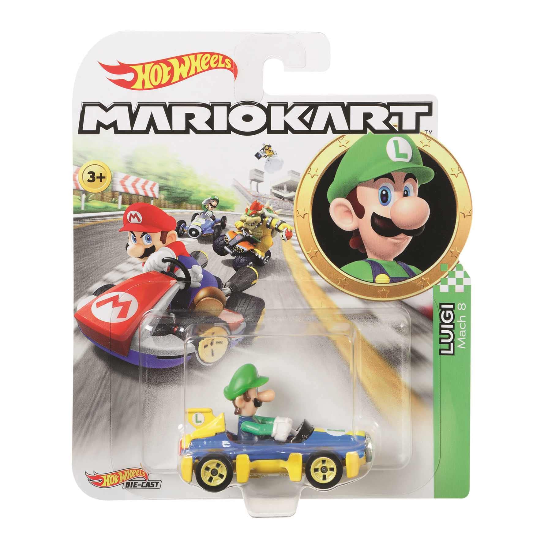

Hot Wheels Mario Kart Luigi Mach 8 GBG27