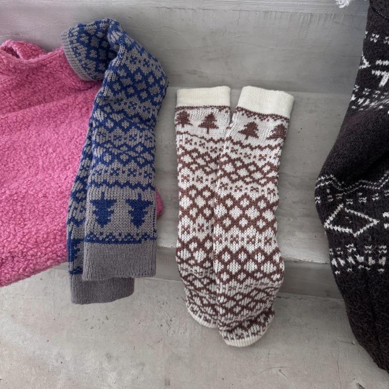 Dui Dui Socke, Dicke und warme Beinsocken für Mädchen, um ihre Fersen zu schützen und im Herbst und Winter darauf zu treten
