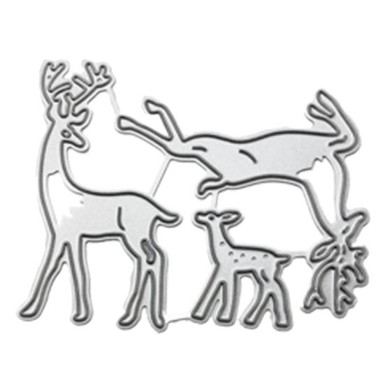 

Ремесленная вырубная матрица с рисунком оленя, гладкие края, углеродистая сталь, лось, олень, трафарет для резки, штампы для скрапбукинга серебряный