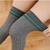 Girl Socks Long Socks Three Stripe Cotton Over Knee Thigh High Stockings