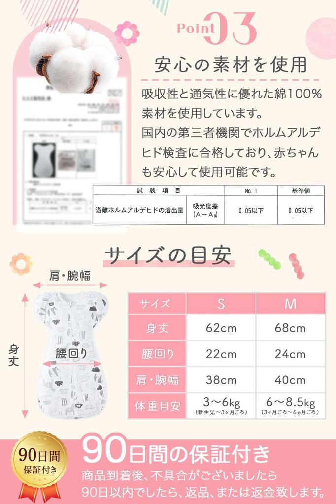 De un natural pentru ușor de pentru miracol Moro naștere pentru pentru prevenirea plânsului nocturn [Hapybebe] [Moașă supravegheată] Înfășat, 100% bumbac, nou-născuți,