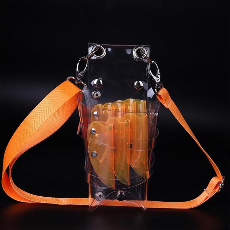 

1 шт. 7 карманов ПВХ Сумка для парикмахерских ножниц Чехол для ножниц Парикмахерский держатель для ножниц с ремнем Профессиональный инструмент для парикмахерского салона оранжевый