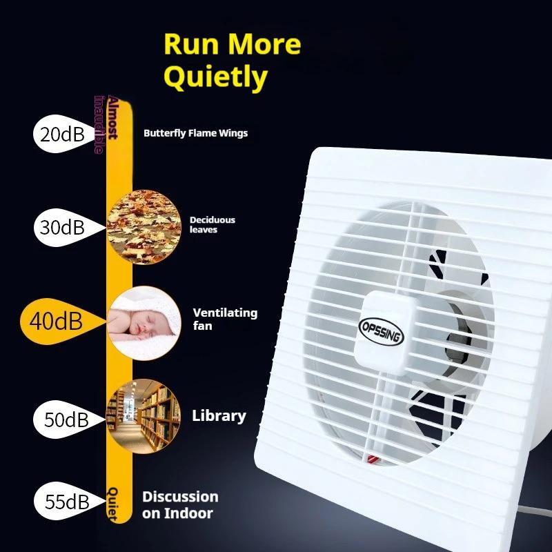 220V EU/UK/AU 4"6" Electric Exhaust Fan Toilet Powerful Mute Extractor Household Wall Kitchen Inbline Duct Fan Ventilation Fan