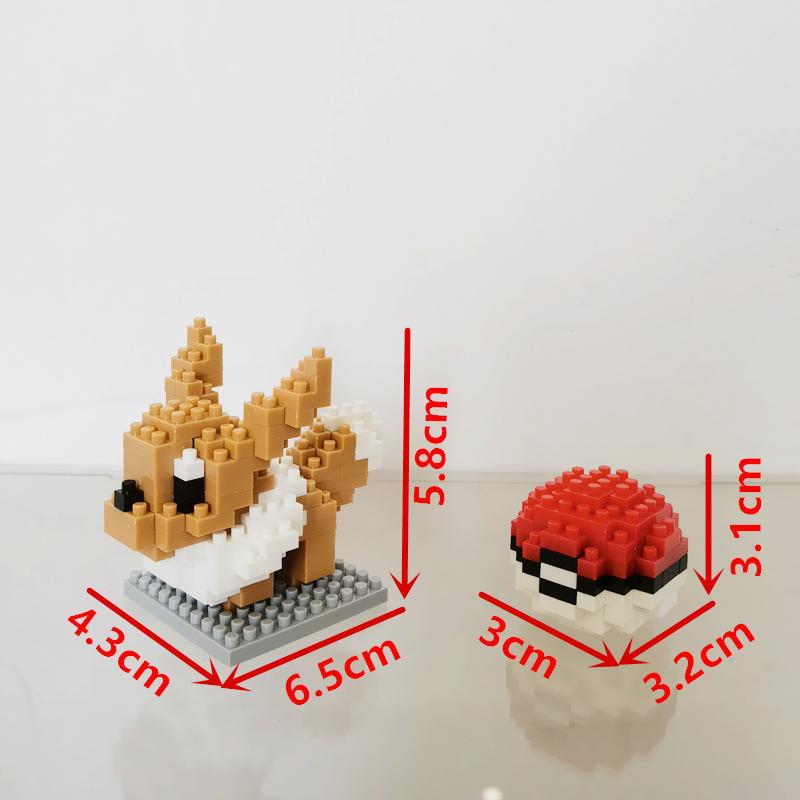 Anime Pokémon Building Blocks Assembly Anime Charizard Doll Blastoise Bulbasaur Gengar Bricks Figures Toy for Kid Gift