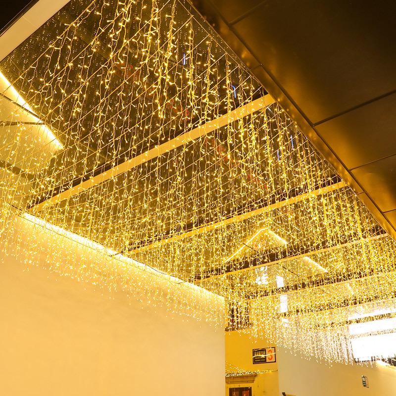 Starry Sky LED Icicle Lights: Flashing Christmas Curtain Lights for Outdoor Waterfall Decor