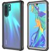 Coque pour Huawei P30 Pro, antichoc, avec film, noire