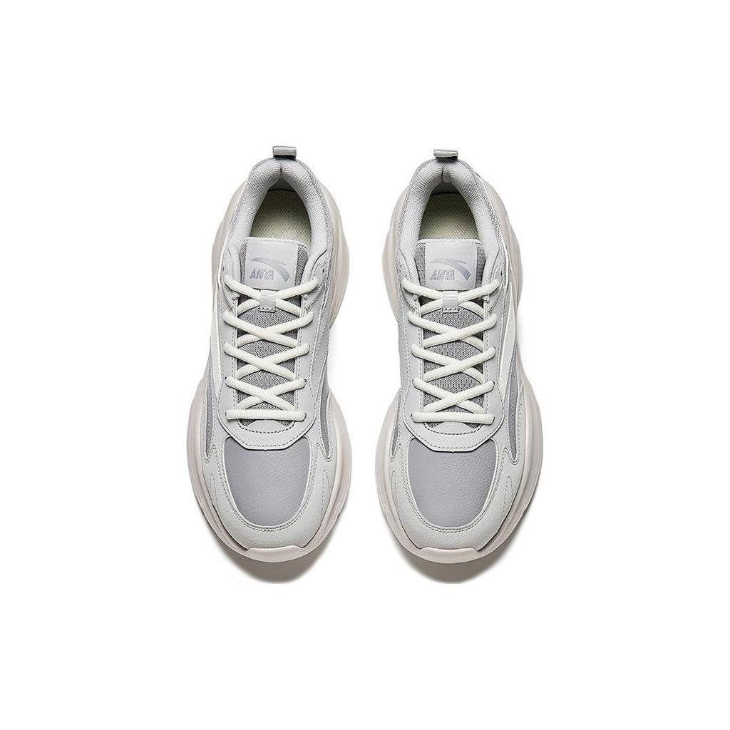 New Anta Chaobai Gz Shock Absorbers Slip Resistant Abrasion Resistant Low top Casual Shoes Men's Beige Gray 112348812-7