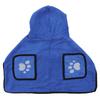 Dog Towel Strong Absorbent Quick Drying Hand Pockets Design Hooded Dog Bathrobe with Waistband for Cat Blue