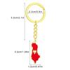 Albania Eagle Map Flag Keychain Ethnic Style Keyrings Jewelry Accessory for Bag