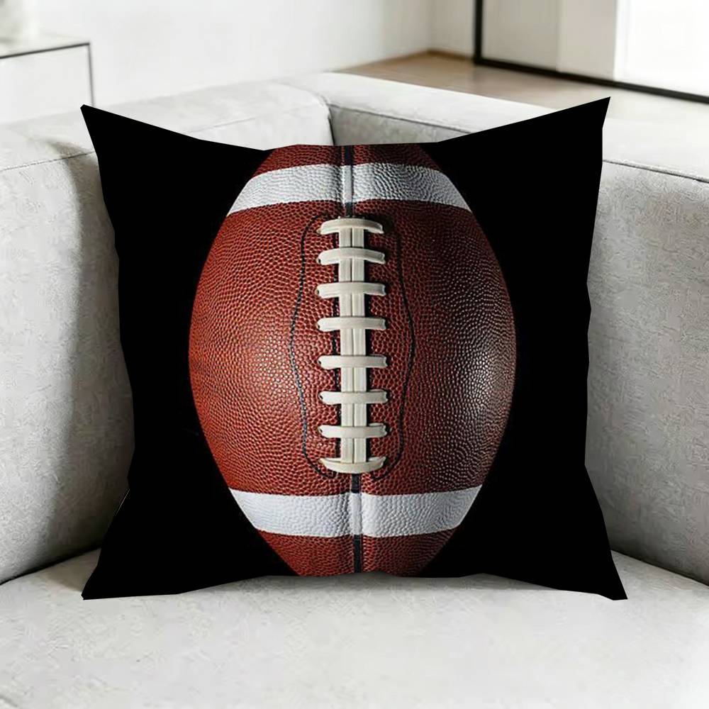 AmericanN Football Sport Pillow Case Square DoubleSided Sofa Cushion Cover Bedroom Bedside Pillow Gift