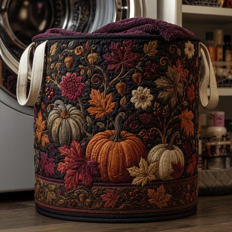 Halloween Quilted Cotton Laundry Basket Storage Organizer Home