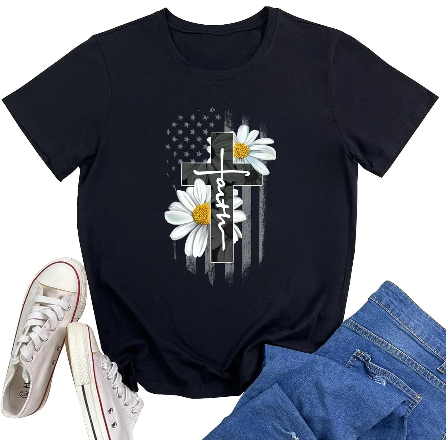 

YITAN Women Graphic Tee Cute Tshirts XXXXXL чорний