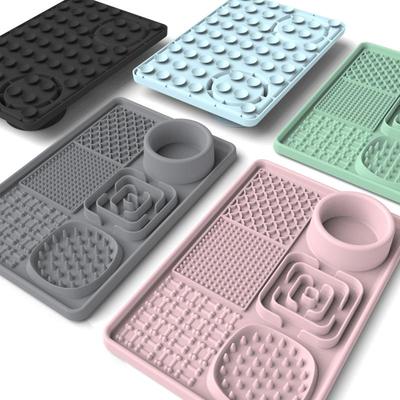 מחצלת ללקק לחיות מחמד: Placemat להאכלה איטית לכלב עם כוס יניקה