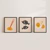 Modern Kitchen Decoration Food Cute Gyoza Egg Sauce Fish Poster
