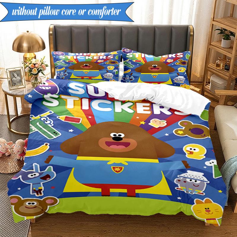 Cute Du-ggee Adventure 3pcs K-pop music group Bedding set,Ideal for Bedroom, Dormitory,Including Duvet Cover And 2pcs Pillowcases,Fan gifts