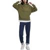 Calvin Klein Embroidered Logo Hoodie Long Sleeve Sweatshirt Women Tops Olive-Green 40WH106-0SR