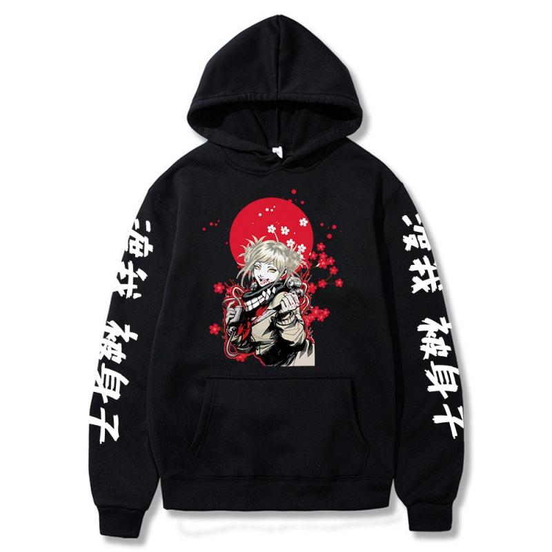 My Hero Academia Streetwear Sweatshirt Hhimiko Toga Anime Hoodie Hip Hop Oversized Casual Printed Hoodies Men Women Y2K Clothes
