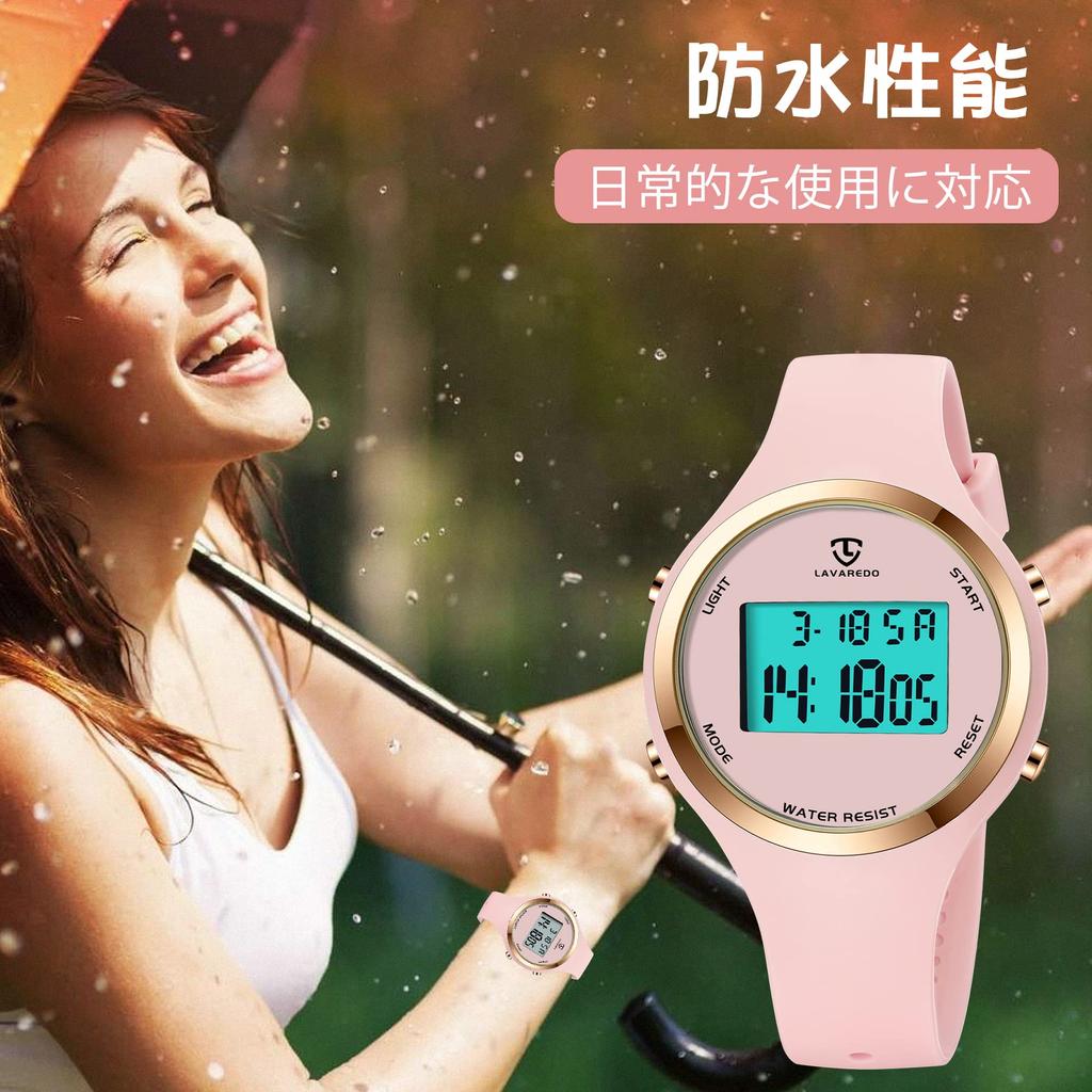 Handgelenk rosa digital Sport Alarm Datum wasserdicht einfach für Geschenk Damenuhr, Armbanduhr, Herrenuhr, Unisex, Kinderuhr, Armbanduhr, Multifunktion, Uhr,