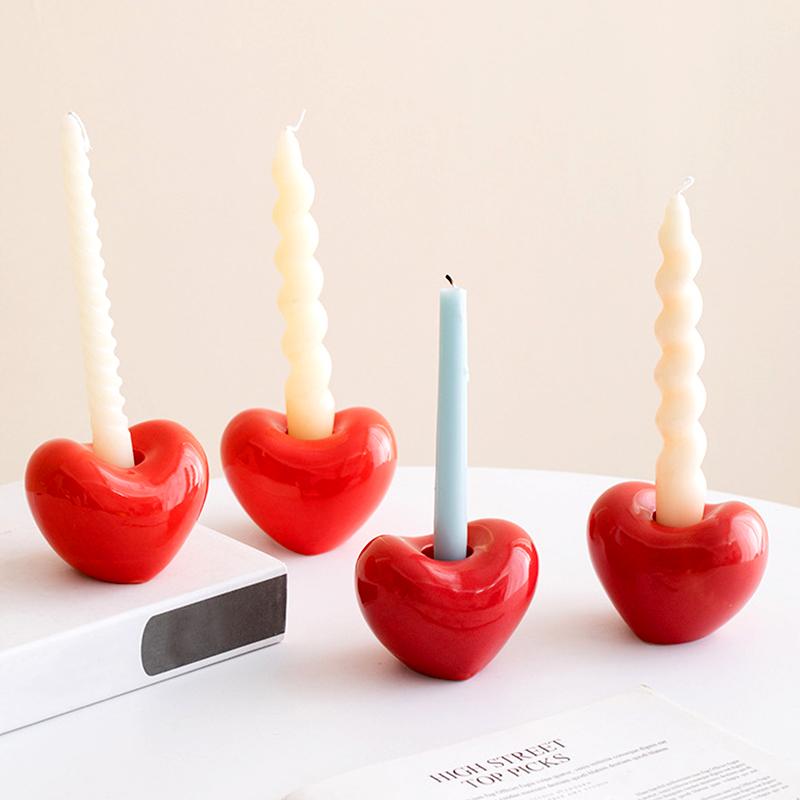 1Pc Propose Aromatherapy Seat Wedding Valentine's Day Candlestick Cup Entrance Decorations Love Candle Holder Home Furnishing