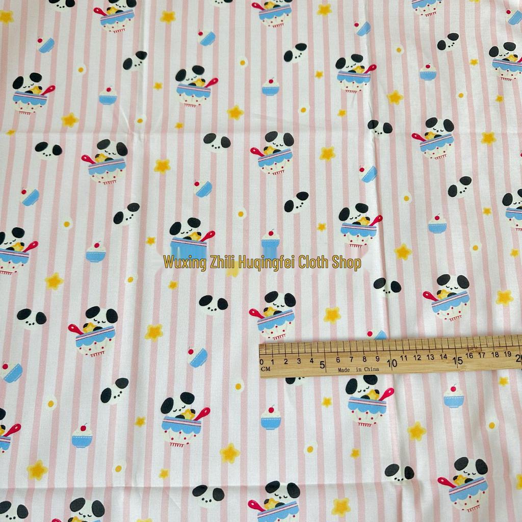 100% Cotton Digital Print Stripe & Floral Fabric for Kids' & Women's Wear, Pajamas, Homewear, Tablecloth DIY