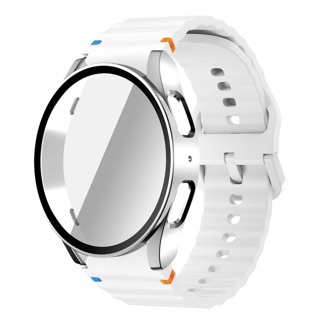 Silicone Strap for Samsung Watch 7 6 5 4 40mm 44mm 5Pro 45mm Band With Case Screen Protector Bumper cover for Wrist Accessories