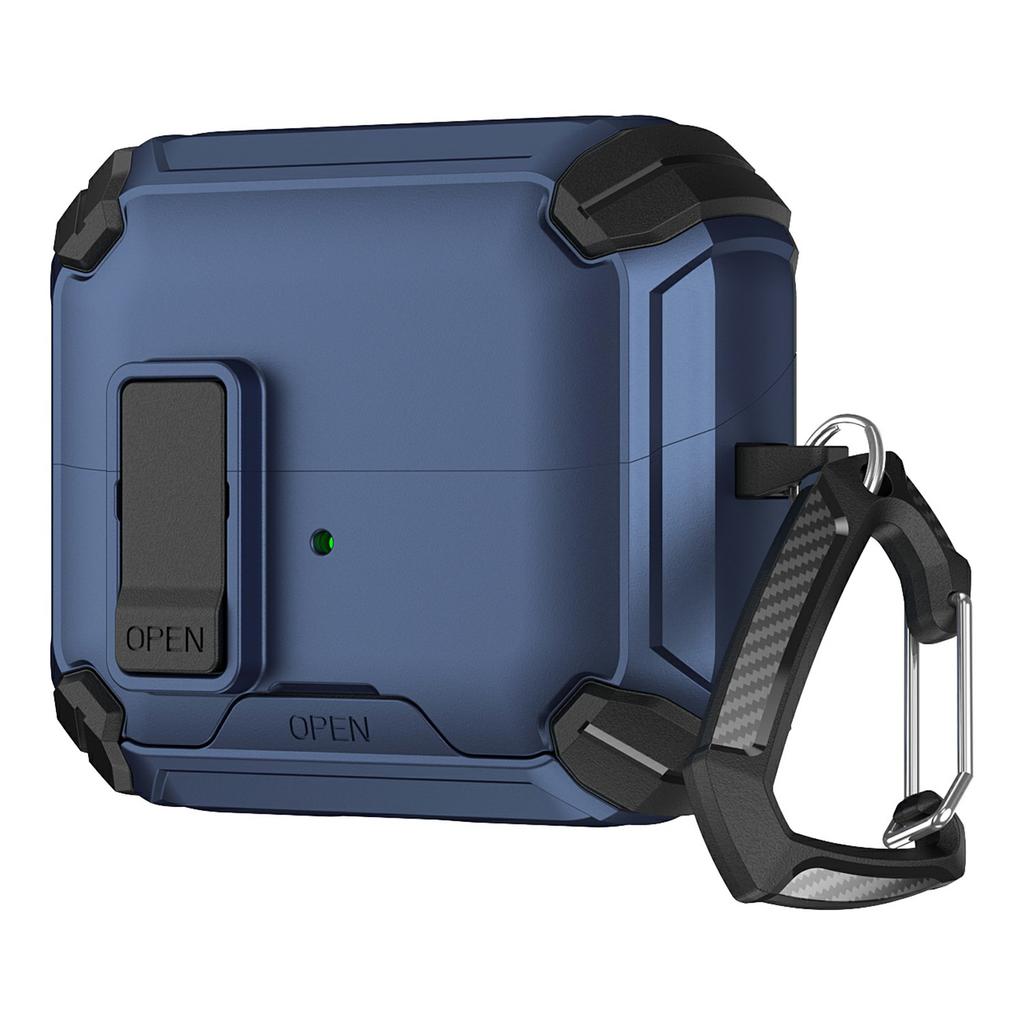 For Samsung Galaxy Buds3 Pro/Buds3 Case TPU + PC Magnetic Case Stand Bluetooth-Compatible Earbuds Cover with Carabiner