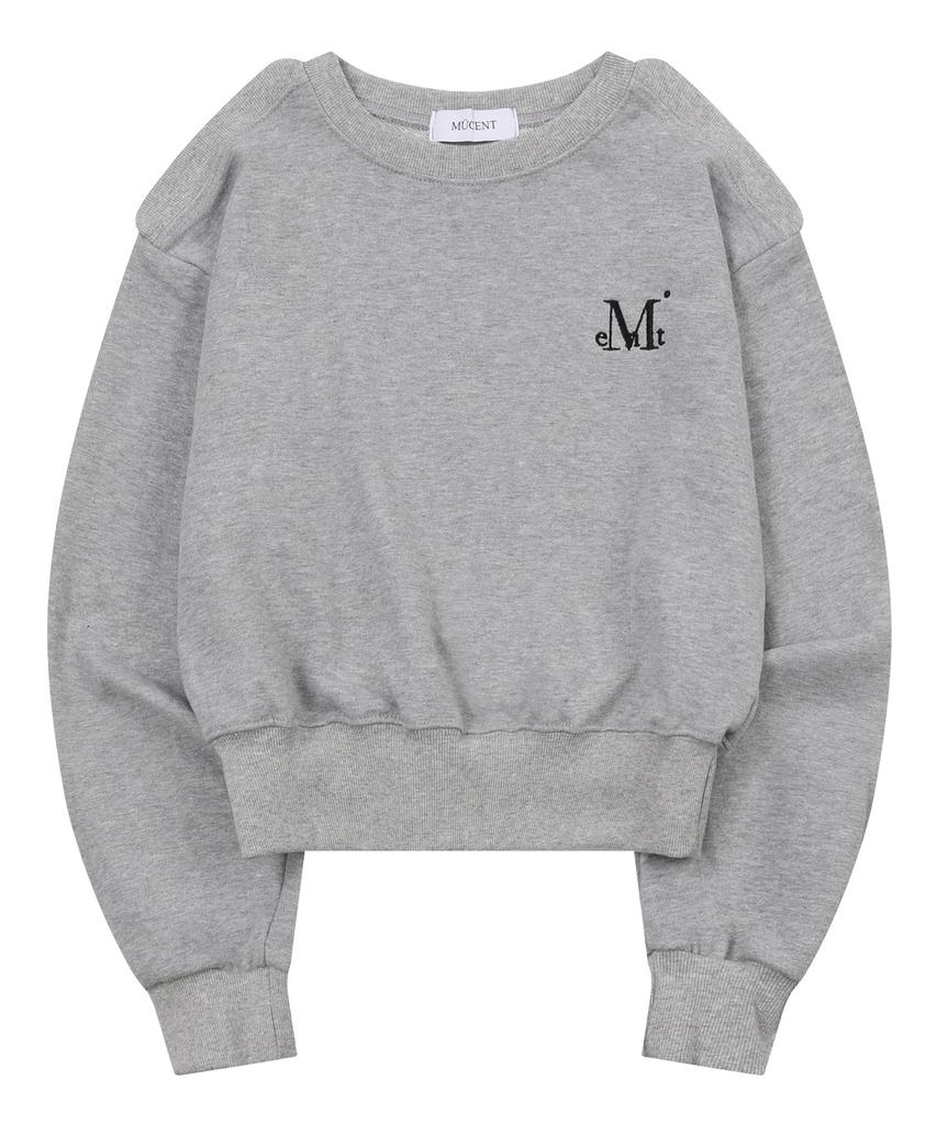 MUCENT Henning Off-Shoulder Crop Sweatshirt (2 Colors)