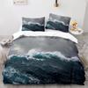 Fish Bedding Set Single Twin Full Queen King Size Marine Life Bed Set Aldult Kid Bedroom Duvetcover Sets 3D Anime Kawaii 013