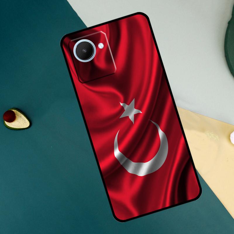 Republic of Turkey Realistic Flag For Realme C67 C53 C55 C75 C71 C61 C33 C63 C51 C65 11 12 13 14 15 Pro Plus GT6 GT7 Pro Case